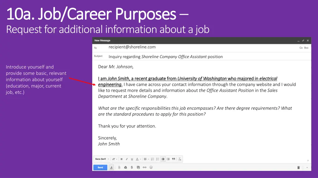 10a job career purposes 10a job career purposes