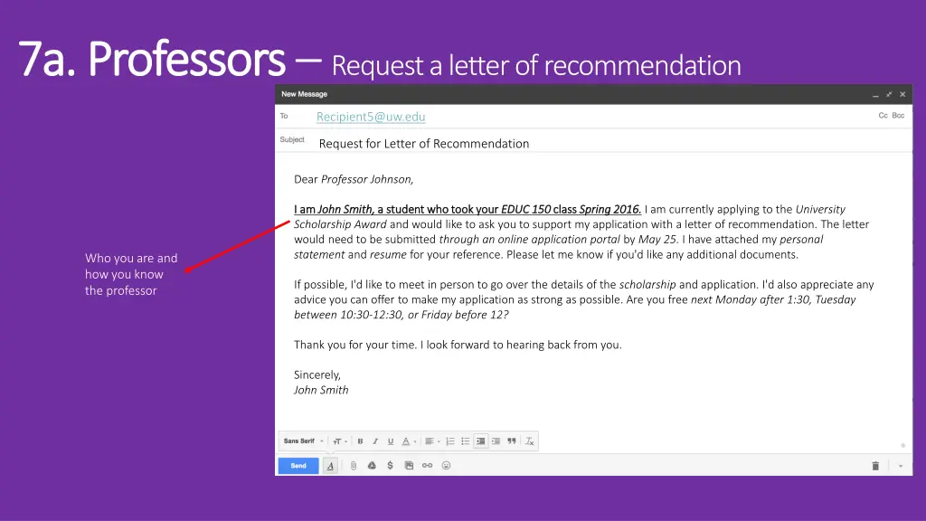 7a professors 7a professors request a letter