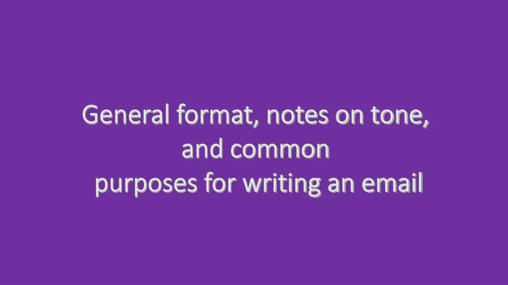 general format notes on tone general format notes