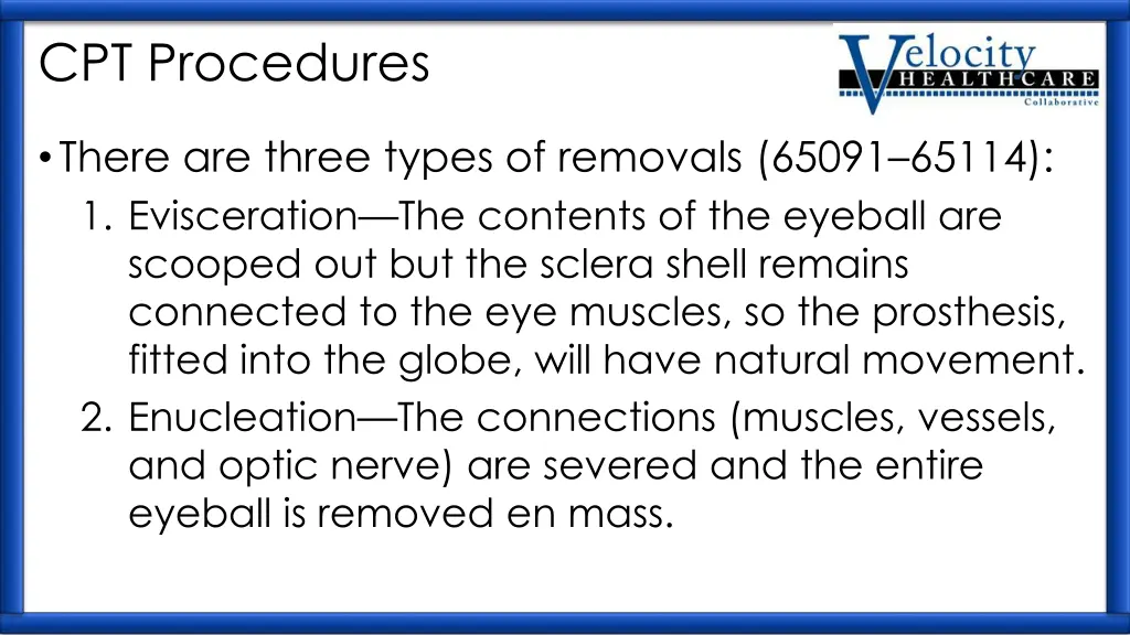 cpt procedures 1