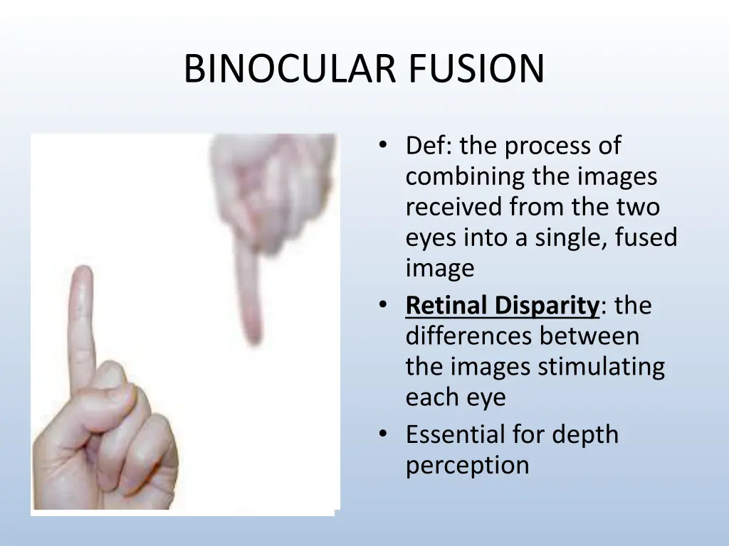 binocular fusion