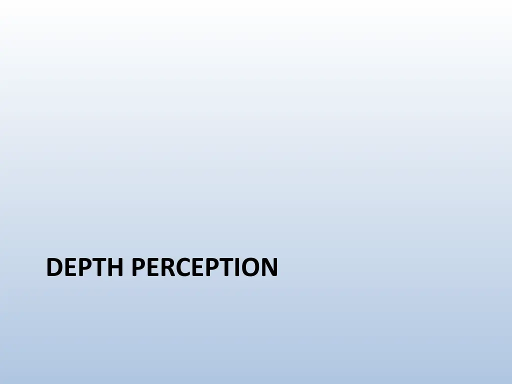 depth perception