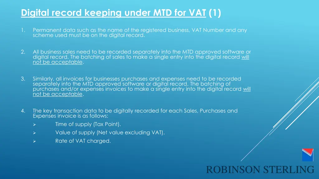 digital record keeping under mtd for vat 1