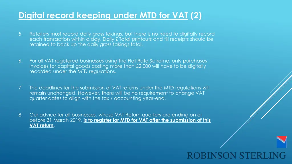 digital record keeping under mtd for vat 2