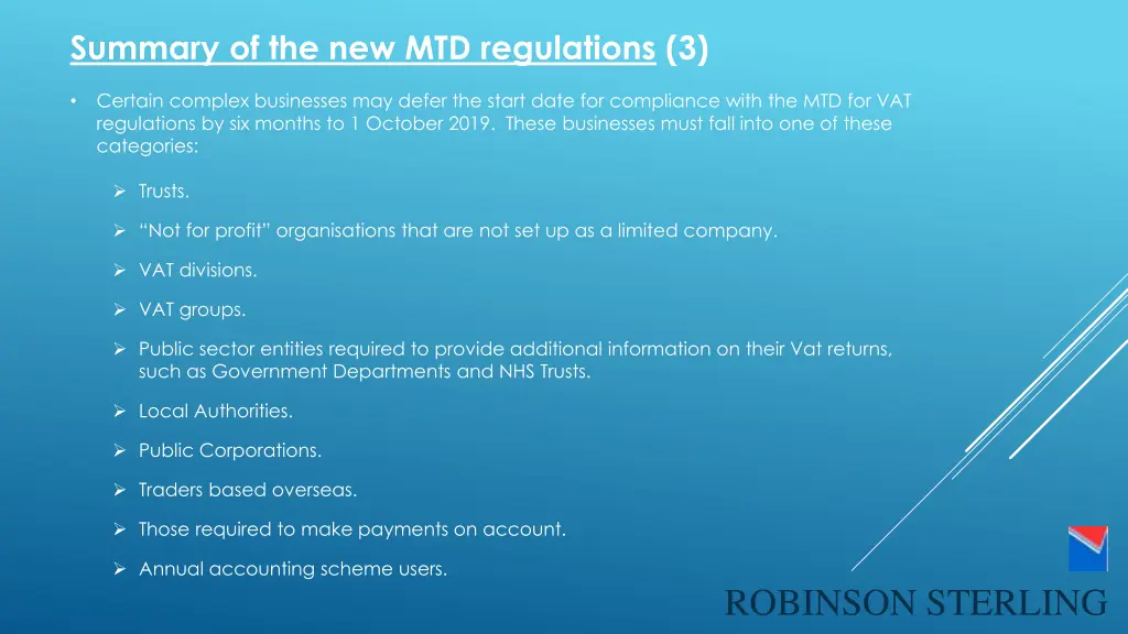 summary of the new mtd regulations 3