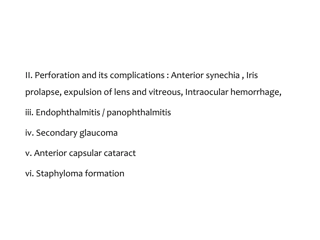 ii perforation and its complications anterior