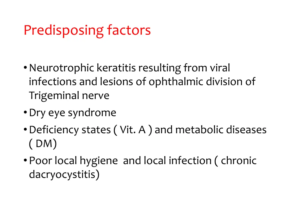 predisposing factors 1