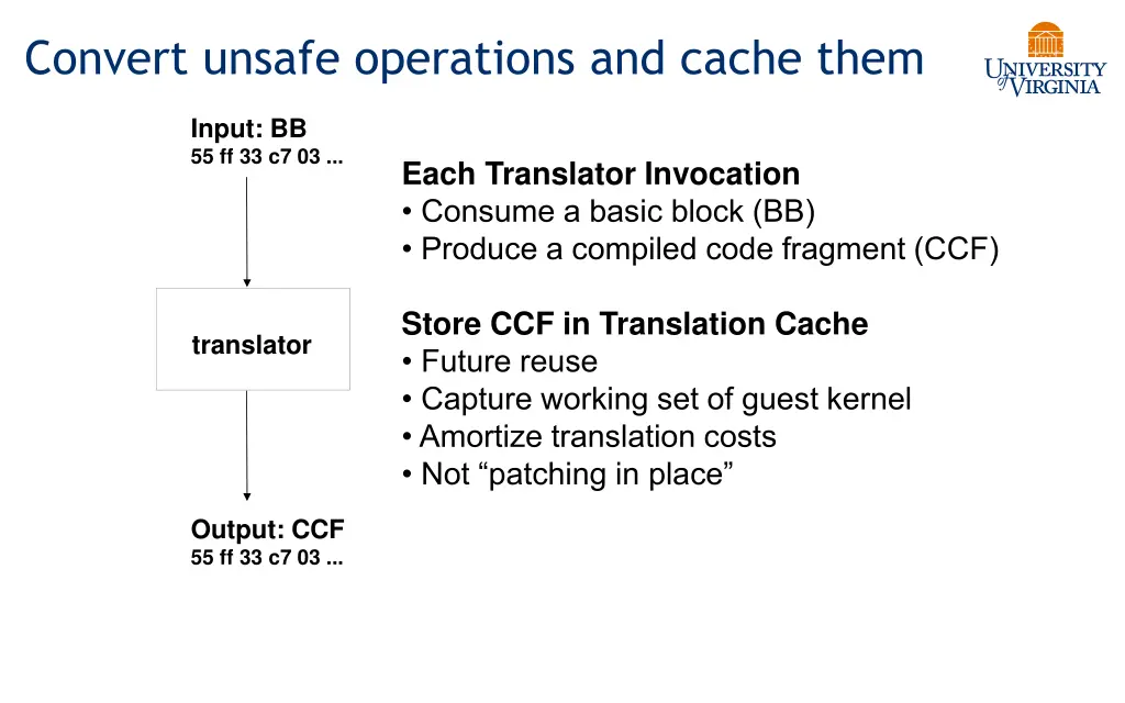 convert unsafe operations and cache them