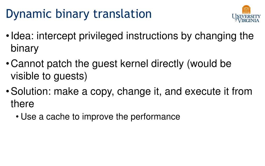 dynamic binary translation