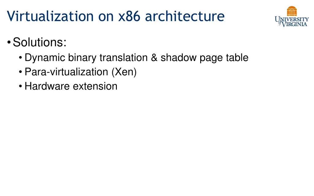 virtualization on x86 architecture 1