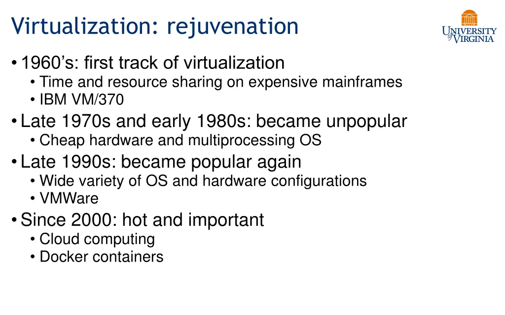 virtualization rejuvenation