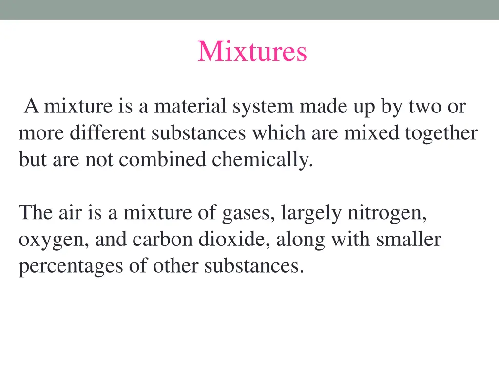 mixtures