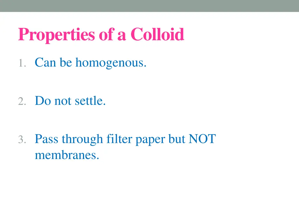 properties of a colloid