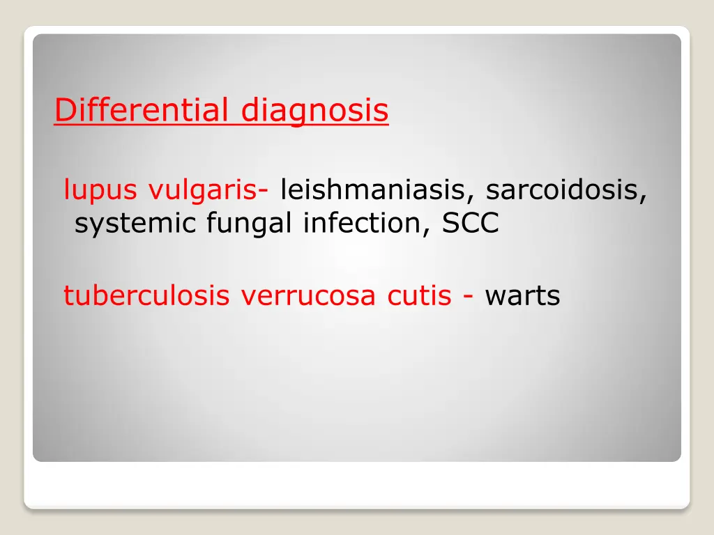 differential diagnosis