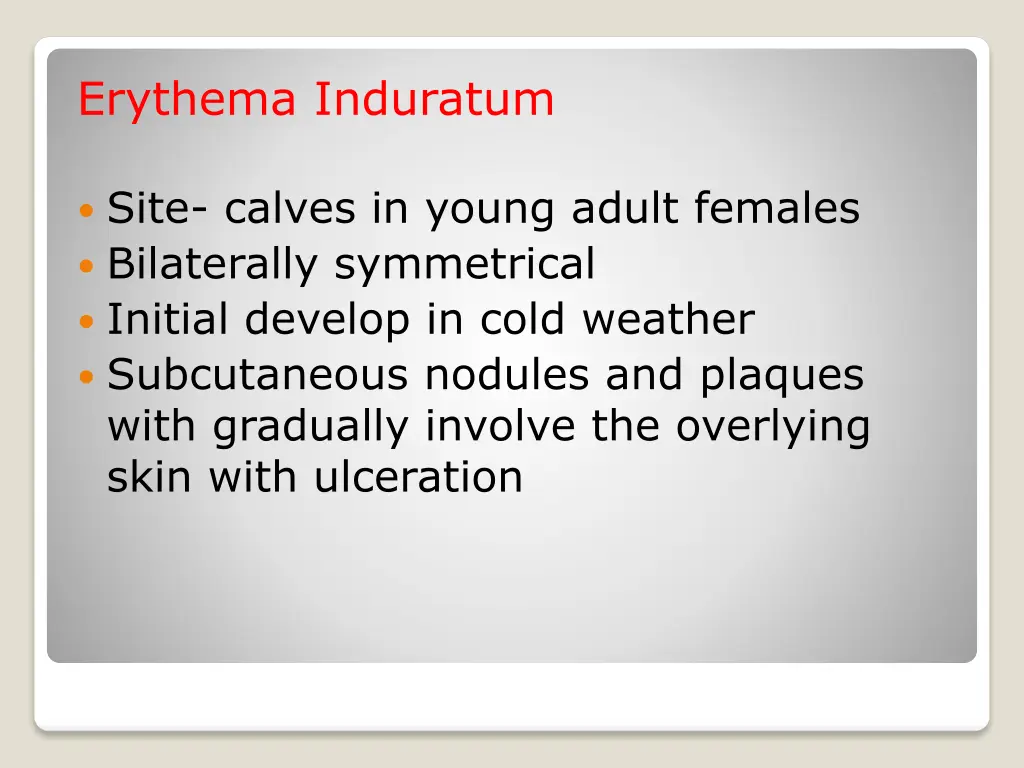 erythema induratum