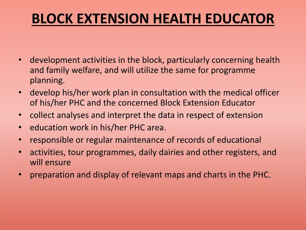 block extension health educator