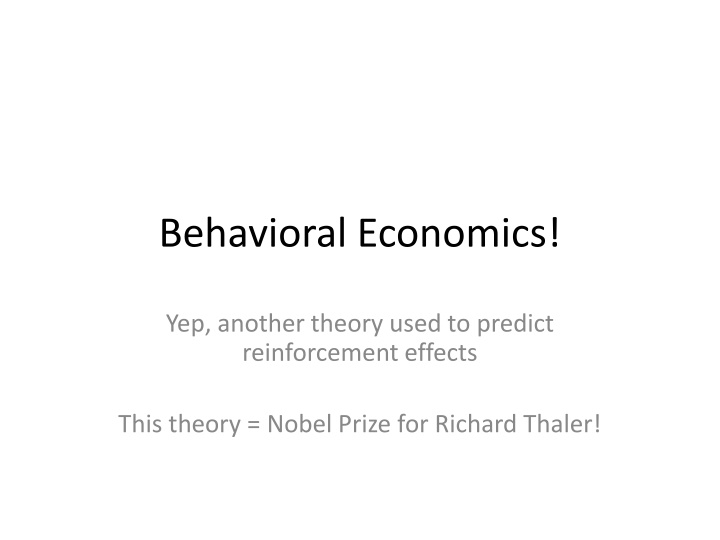 behavioral economics