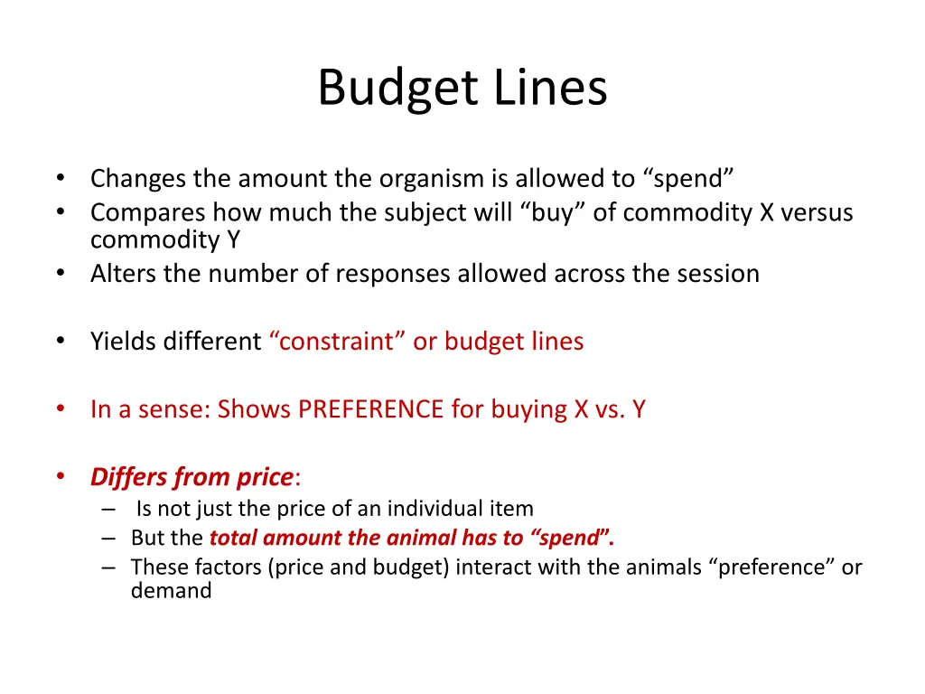 budget lines