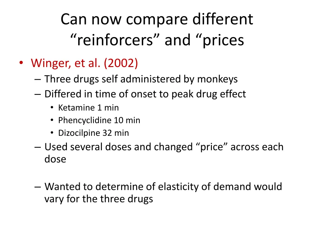 can now compare different reinforcers and prices