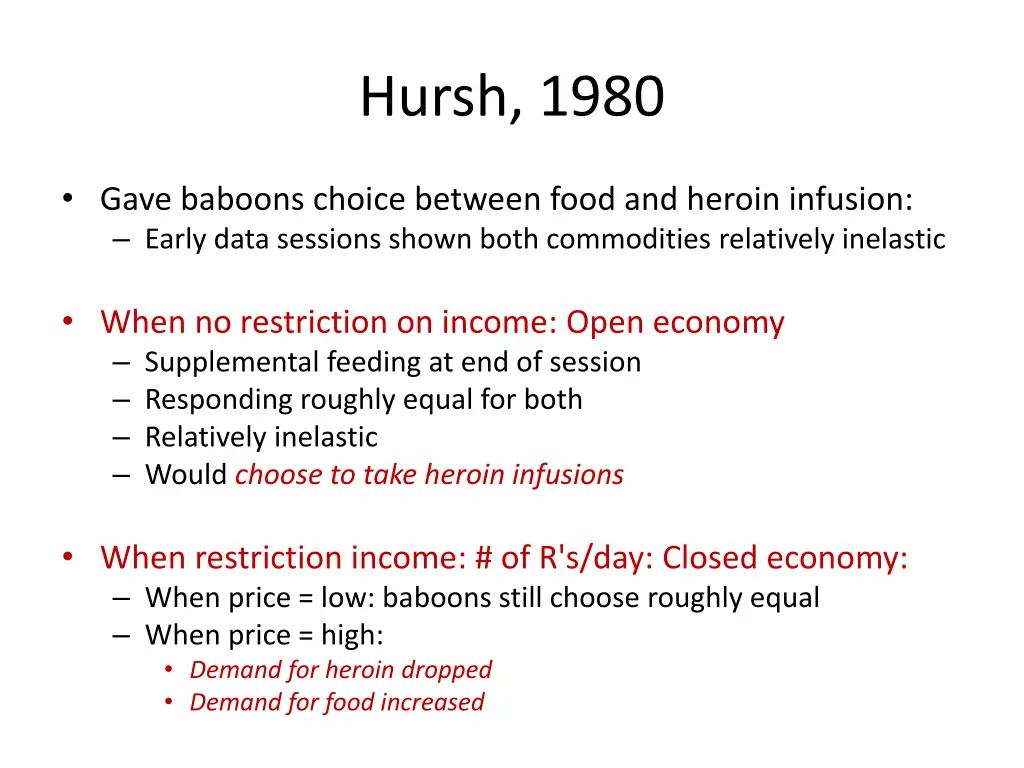 hursh 1980