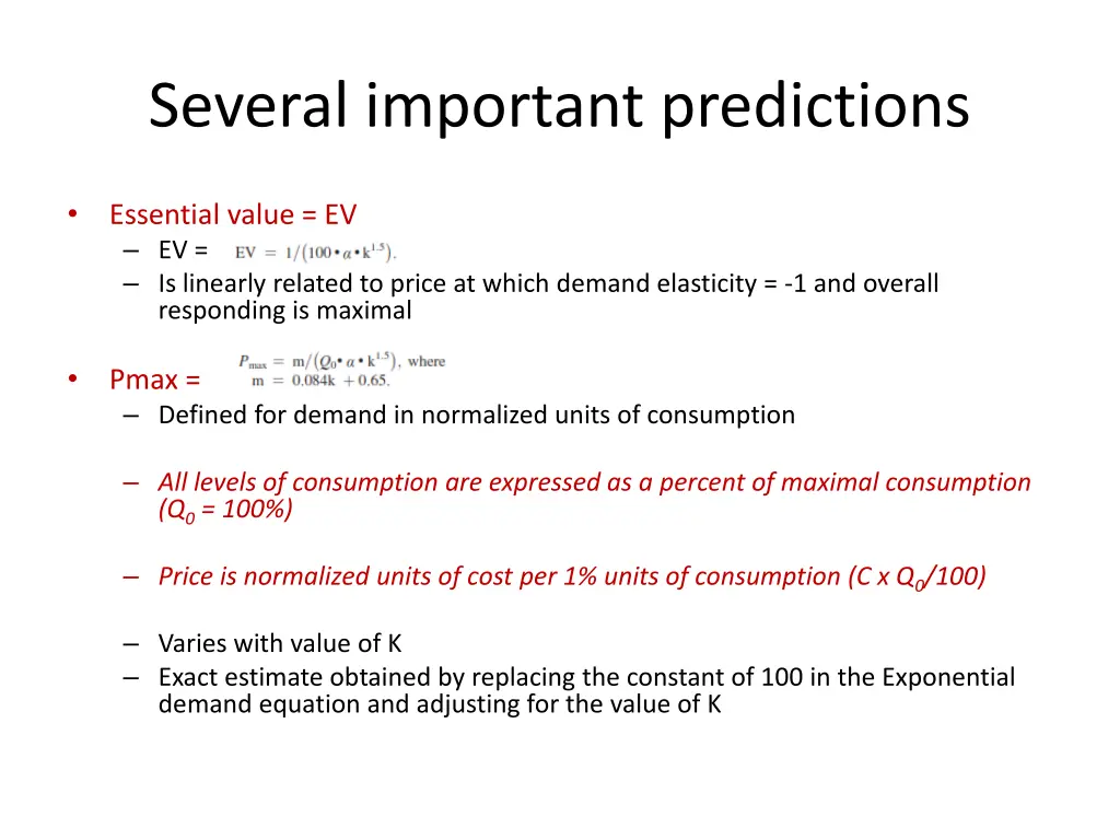 several important predictions 1