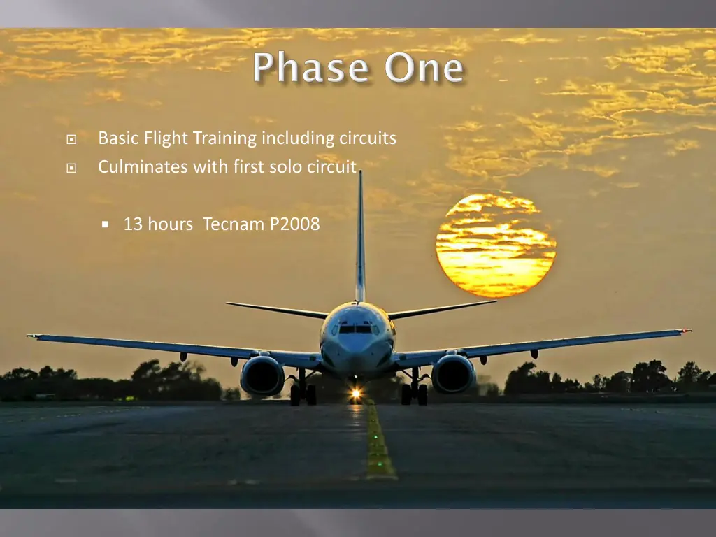 basic flight training including circuits