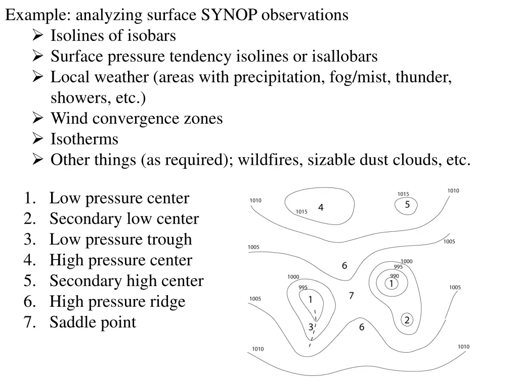 example analyzing surface synop observations