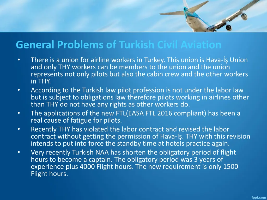 general problems of turkish civil aviation