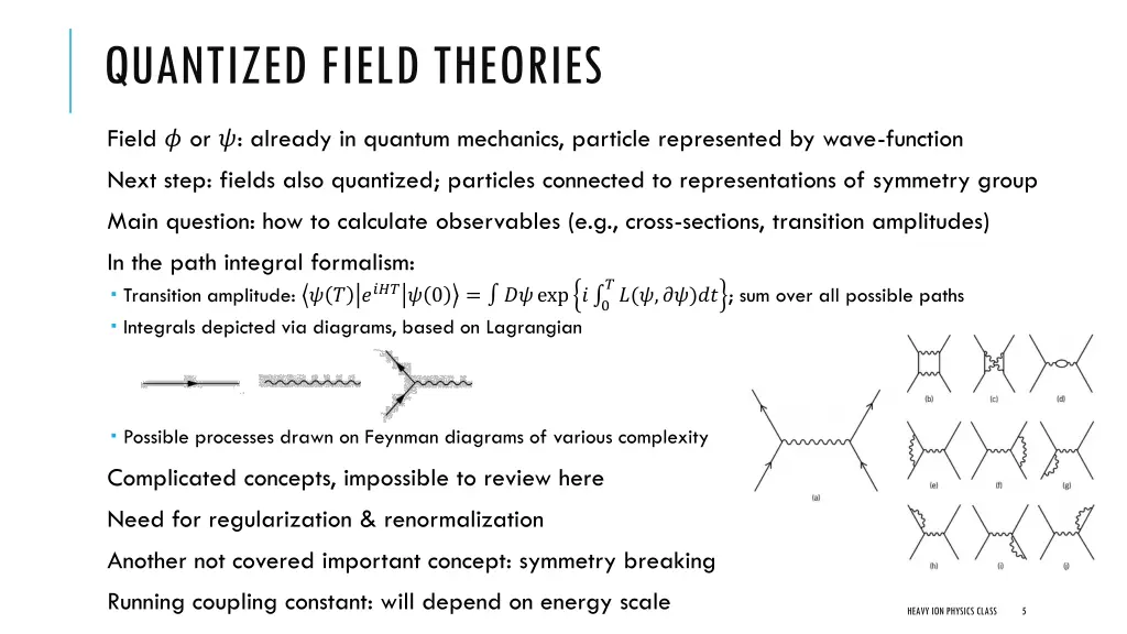 quantized field theories