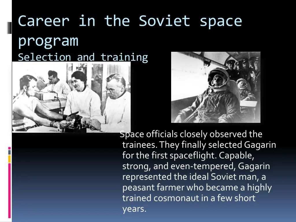 career in the soviet space program selection 2