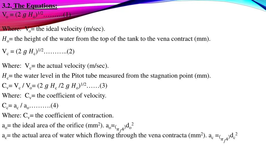 3 2 the equations v o 2 o 1 2 1