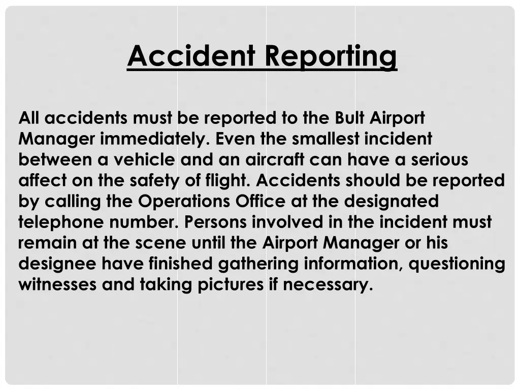 accident reporting