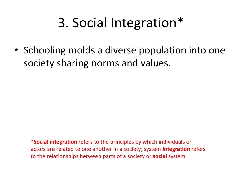 3 social integration