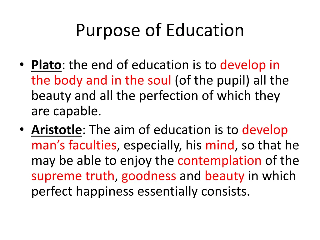 purpose of education