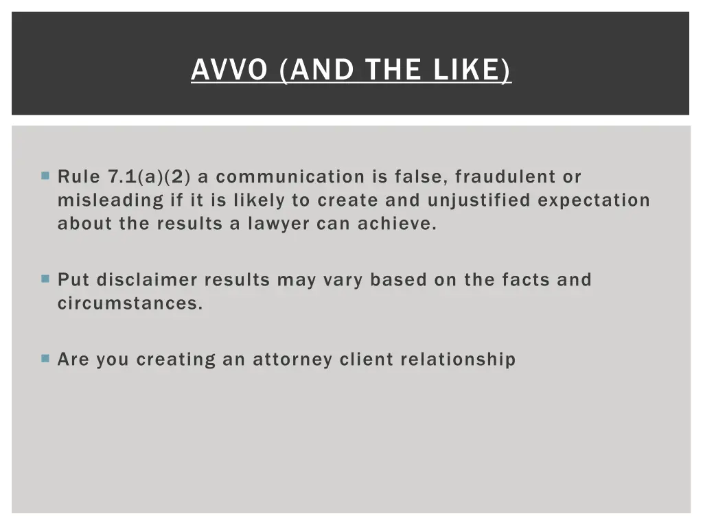 avvo and the like