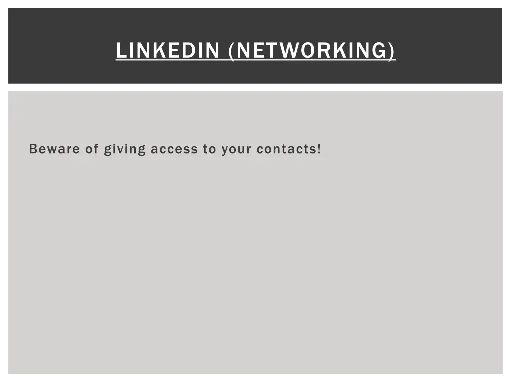 linkedin networking