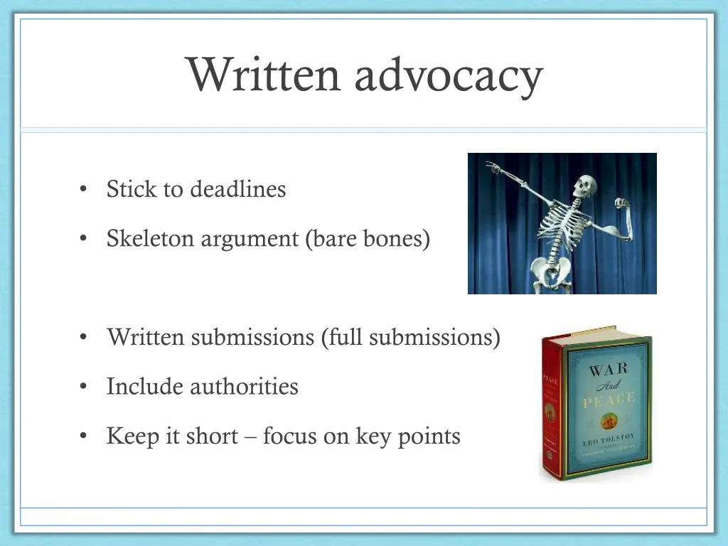 written advocacy