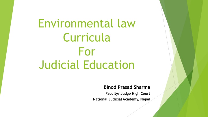 environmental law curricula for judicial education