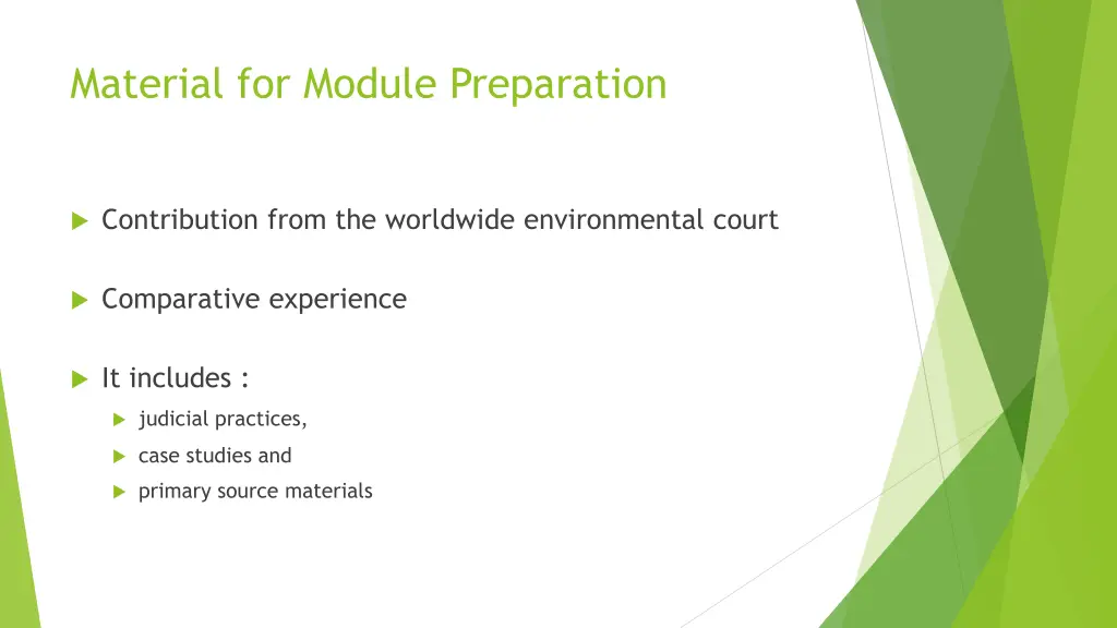 material for module preparation