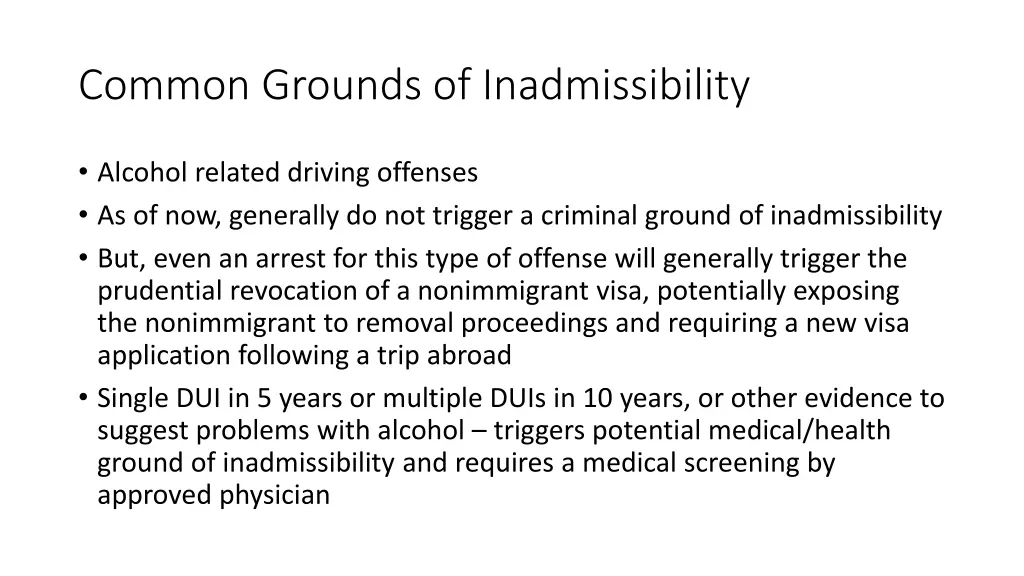 common grounds of inadmissibility 3