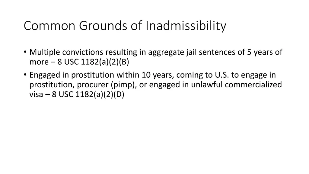 common grounds of inadmissibility 4