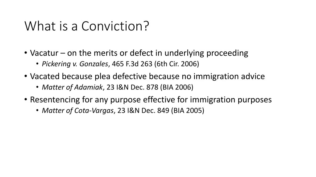 what is a conviction 1