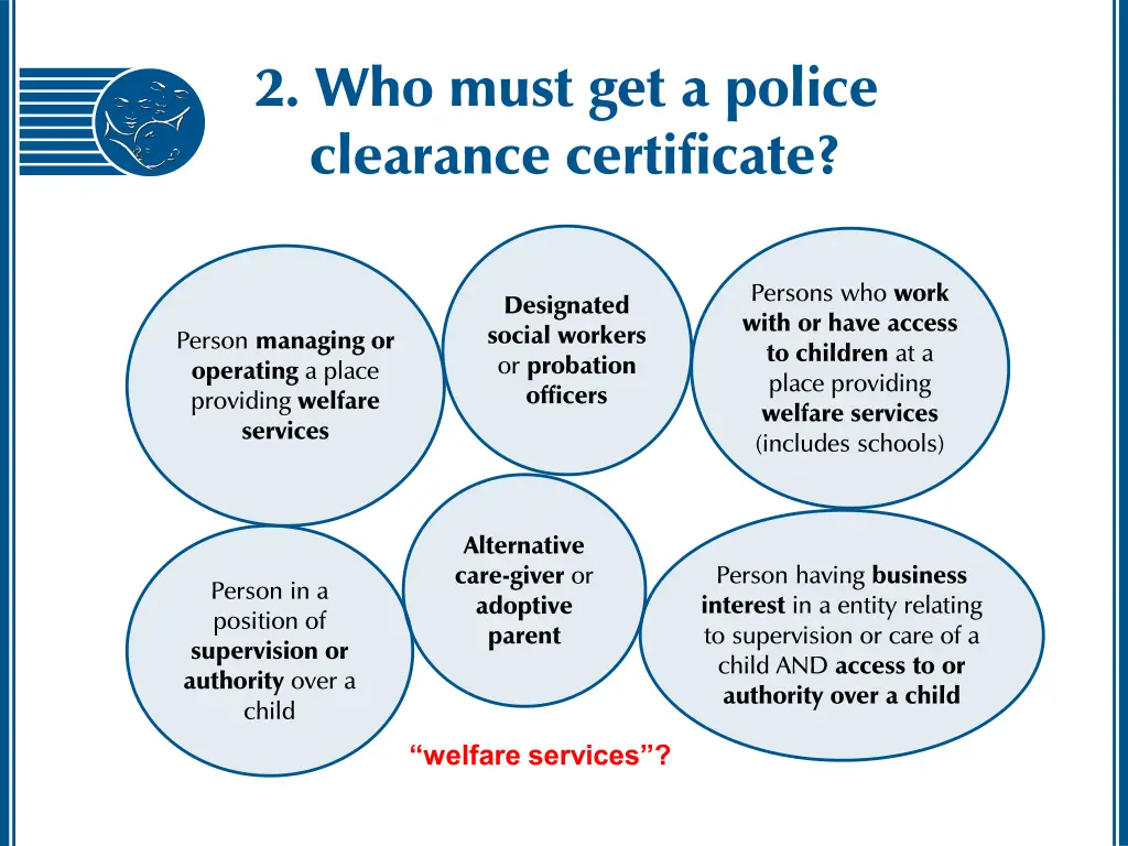 2 who must get a police clearance certificate