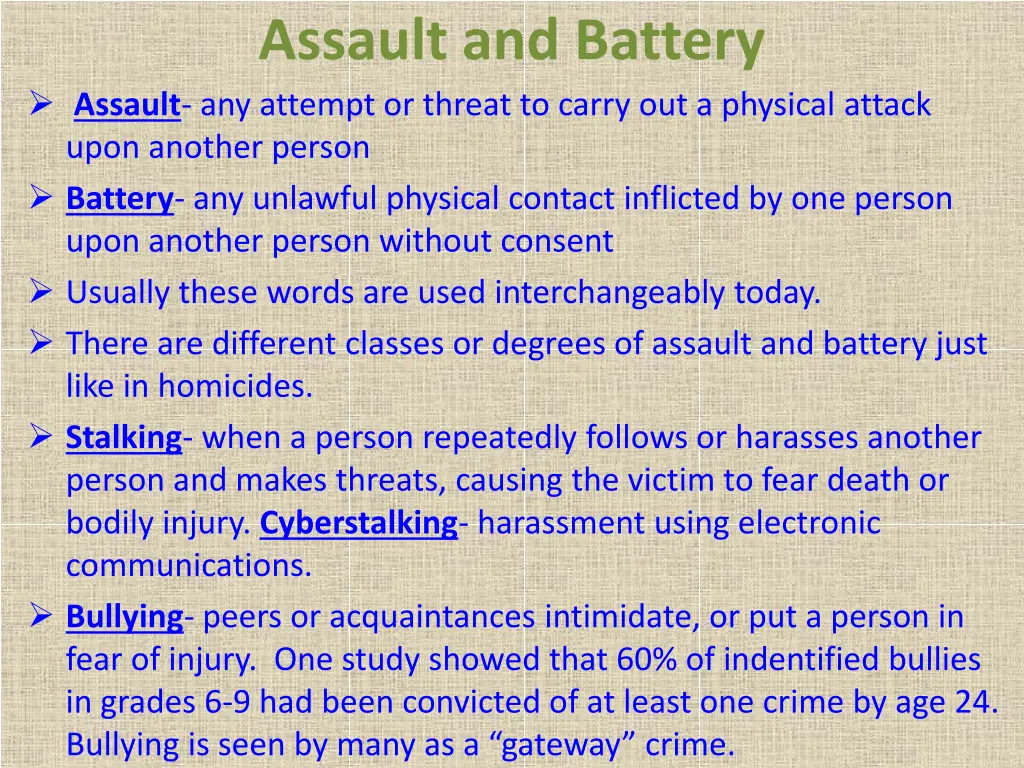 assault and battery assault any attempt or threat