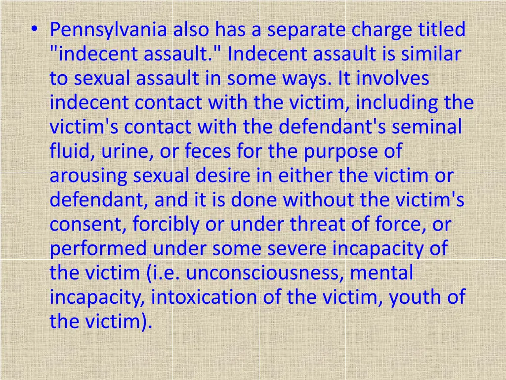 pennsylvania also has a separate charge titled