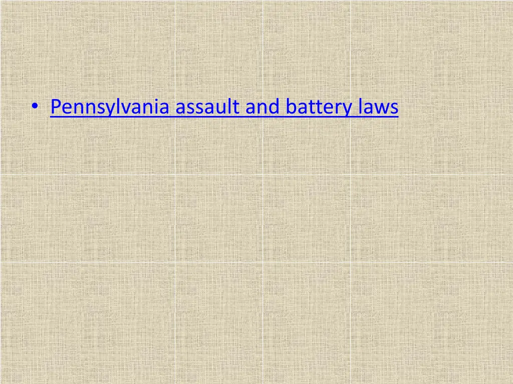 pennsylvania assault and battery laws