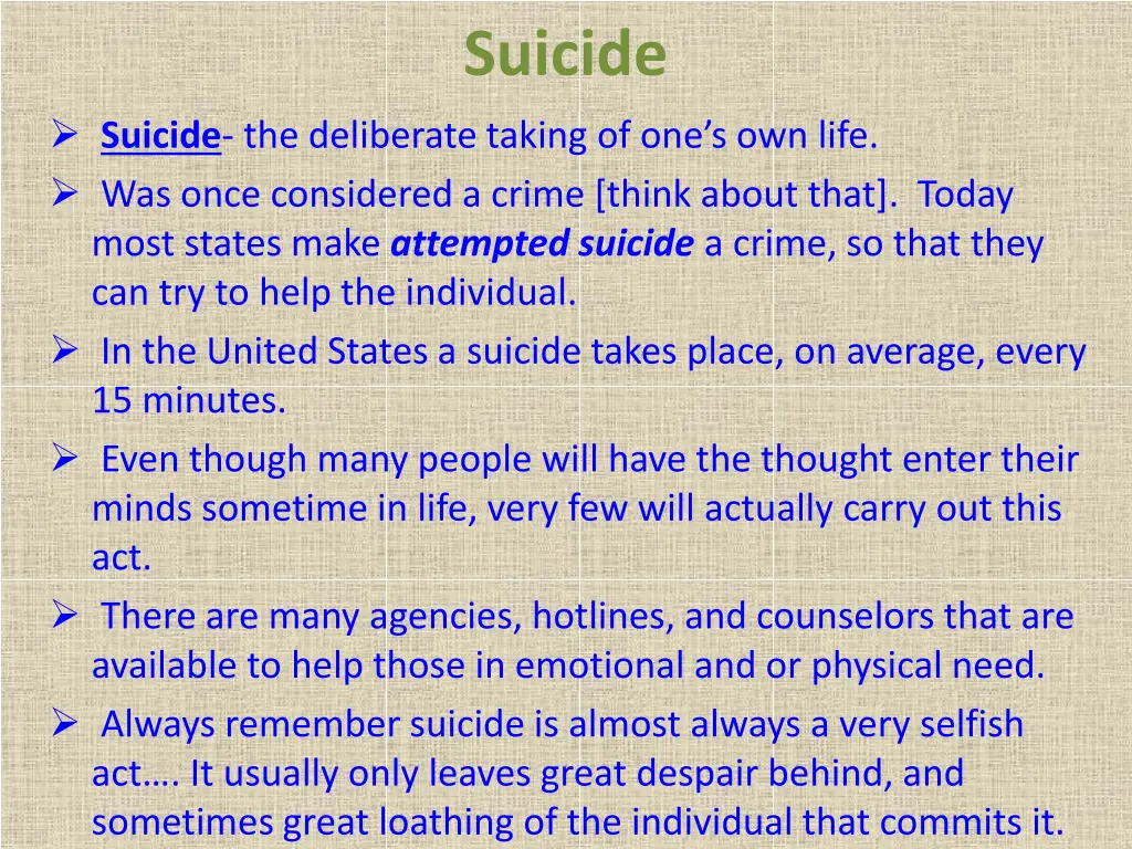 suicide