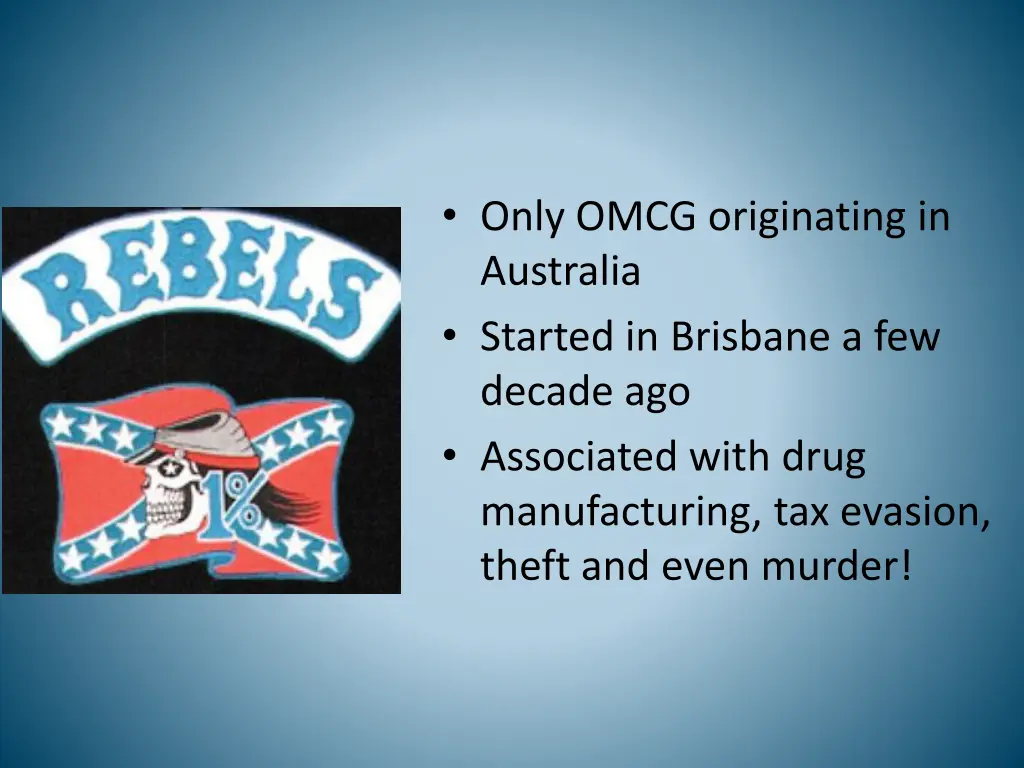 only omcg originating in australia started