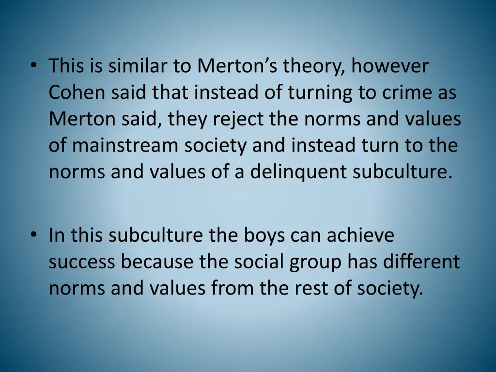 this is similar to merton s theory however cohen