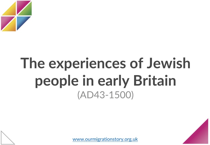 the experiences of jewish people in early britain